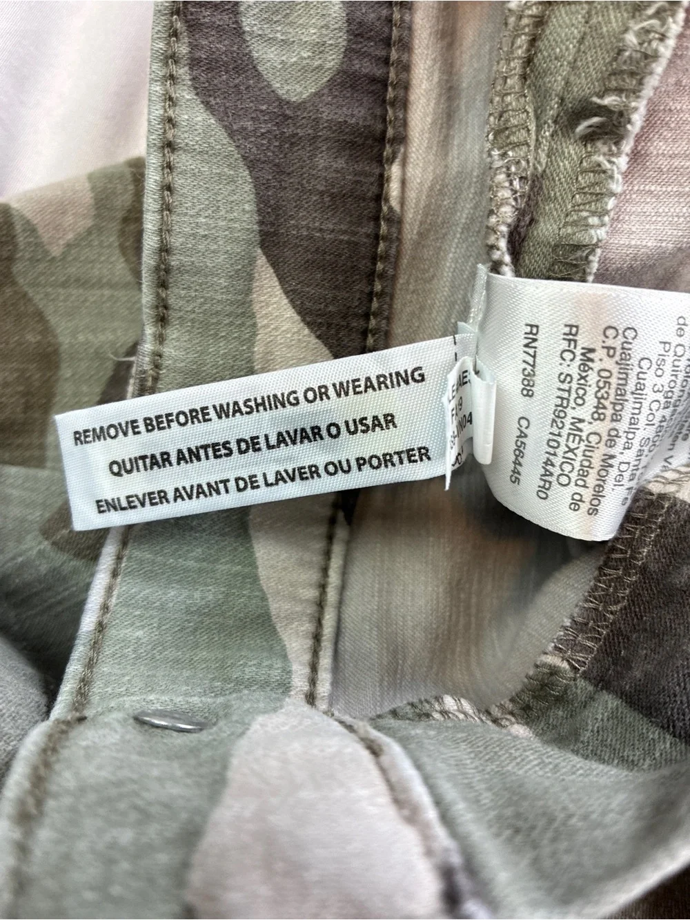 J. Crew Ladies Camo Crop Straight Leg Pants Sz 28 stretch quality cotton blend